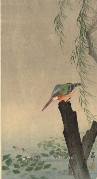 fisher girl Painting - kingfisher Ohara Koson birds